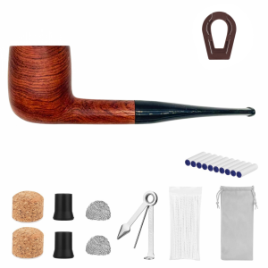 ARCNUEVE Rosewood Straight Tobacco Pipe – Classic 9mm Filter Pipe Set